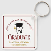Porte-clés Maroon Dental School Custom Graduation Cadeau (Dos)
