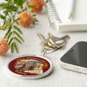 Porte-clés Maroon Gold Cheerleader Photo High School (Côté)