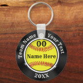 Porte-clés Maroon, noir et gris softball bon marché (Recto)