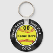 Porte-clés Maroon, noir et gris softball bon marché (Verso)