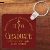 Porte-clés Maroon Osteopathic Médicale School Graduation (Verso)