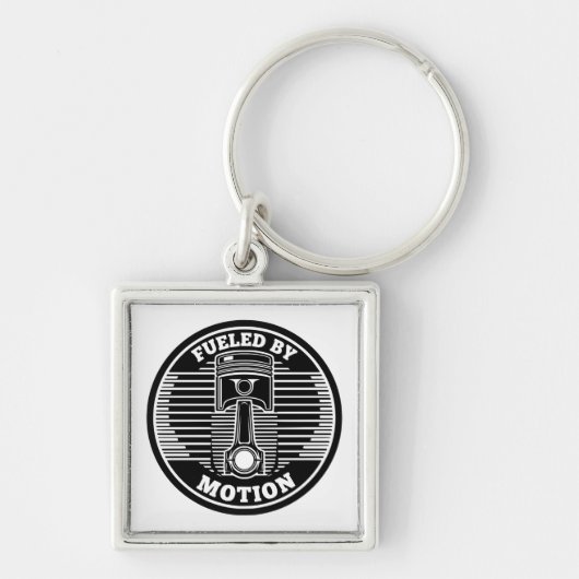 Porte-clés Marque circulaire de piston cinétique mécanique (Devant)