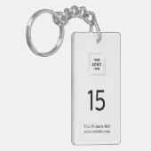 Porte-clés Marque d'hôtellerie | Logo de numéro de chambre Mo (Devant gauche)