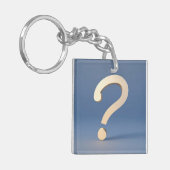 Porte-clés Marque d'interrogation or unique avec un Arrière - (Devant gauche)