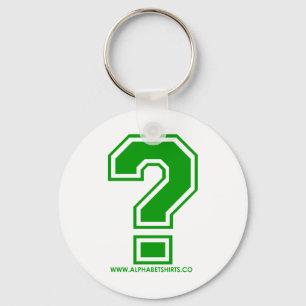 Porte-clés Marque d'interrogation verte