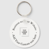 Porte-clés Marque professionnelle | Logo d'entreprise minimal (Verso)