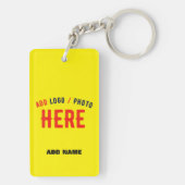 PORTE-CLÉS MARQUE VÉRIFIÉE JAUNE CLAIR ET MODERNE (Dos)