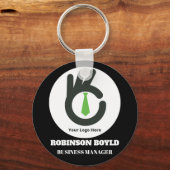 Porte-clés Marques à skis | Identité du bureau d'entreprise (Recto)