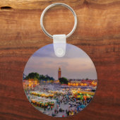 Porte-clés Marrakech, Maroc - Place Jemaa el Fnaa (Verso)