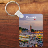 Porte-clés Marrakech, Maroc - Place Jemaa el Fnaa Classique (Recto)