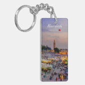 Porte-clés Marrakesh, Maroc - Place Jemaa el Fnaa Slim (Devant gauche)