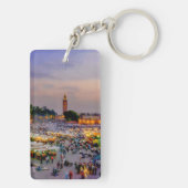 Porte-clés Marrakesh, Maroc - Place Jemaa el Fnaa Slim (Dos)