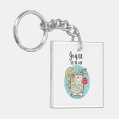 Porte-clés marrant la carte Gin noël jingle tout le long (Devant gauche)