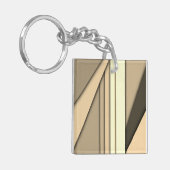 Porte-clés Marron monochrome moderne (Devant gauche)