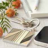 Porte-clés Marron monochrome moderne (Devant Droit)