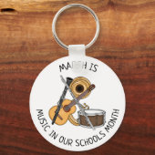 Porte-clés Mars est la musique dans nos écoles Mois (Recto)