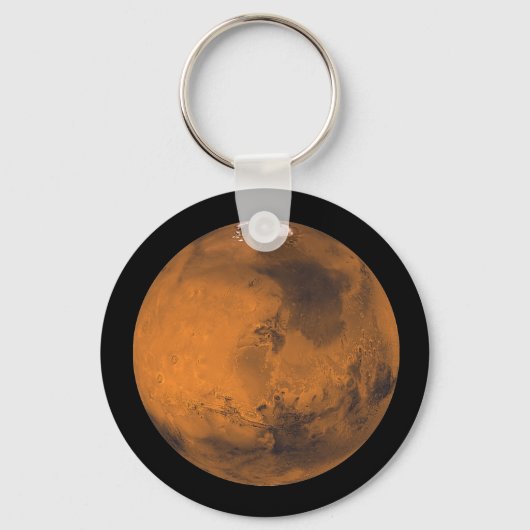 Porte-clés Mars la planète rouge dans l'espace (Recto)