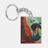 Porte-clés Mars Olympus Mons Système solaire Volcano le plus  (Devant gauche)