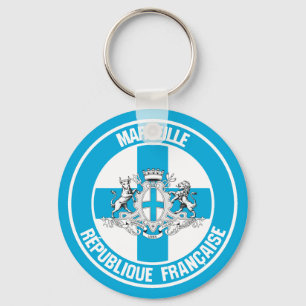 Porte-clés Marseille Round Emblem