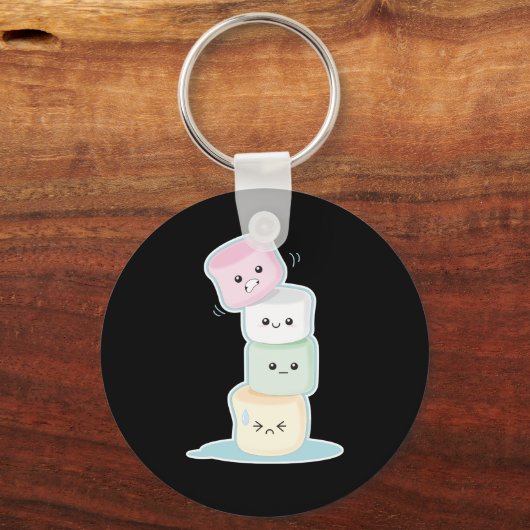 Porte-clés Marshmallows empilés (Recto)
