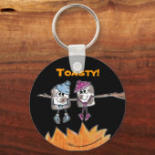 Porte-clés Marshmallows grillés (Recto)