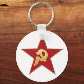 Porte-clés Marteau et faucille dans l'étoile rouge (Recto)