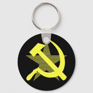 Porte-clés Marteau et faucille jaunes soviétiques