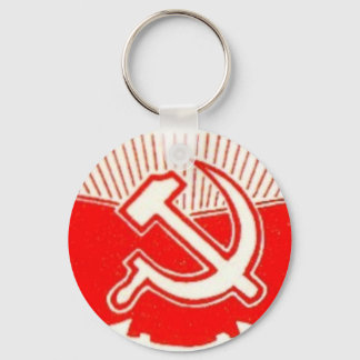 Porte-clés Marteau, faucille et drapeaux rouges