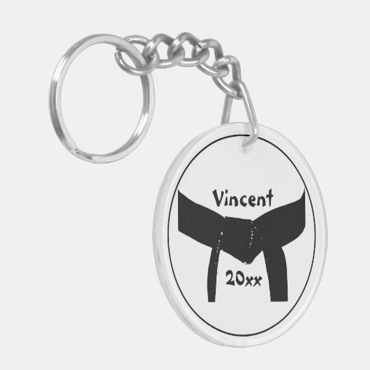 Porte-clés Martial Arts Basic Black Belt (Devant gauche)