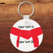 Porte-clés Martial Arts Red Belt (Recto)