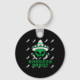 Porte-clés Martian Alien illégal Zone mexicaine-51 Hallowee a