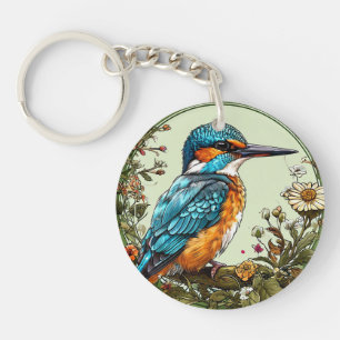 Porte-clés Martin-pêcheur vibrant