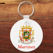 Porte-clés Martinez Bouclier de Porto Rico (Recto)
