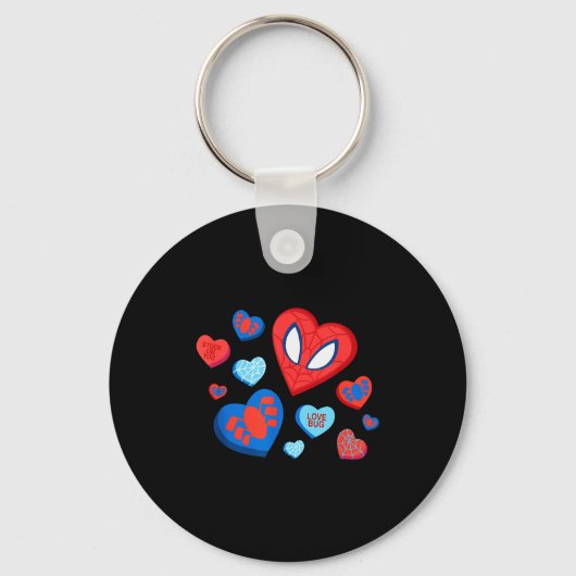 Porte-clés Marvel Spider-man Spidey Cœurs Saint-Valentin (Recto)