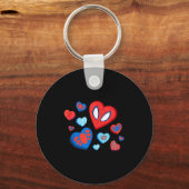 Porte-clés Marvel Spider-man Spidey Cœurs Saint-Valentin (Recto)