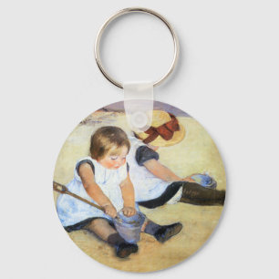 Porte-clés Mary Cassatt jouant sur le porte - clé de plage
