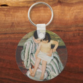 Porte-clés Mary Cassatt Peinture sur le bain de l'enfant (Recto)