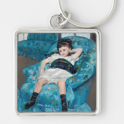 Porte-clés Mary Cassatt - Petite fille dans un fauteuil bleu (Devant)