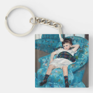 Porte-clés Mary Cassatt - Petite fille dans un fauteuil bleu