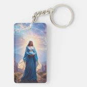 Porte-clés Mary of Nazareth Walking Alone – Christian Artwork (Dos)