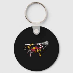 Porte-clés Maryland Crabe Lacrosse Garçons Stick Lax Soeur Br
