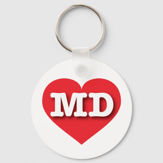 Porte-clés Maryland Red Heart - J'aime MD (Recto)