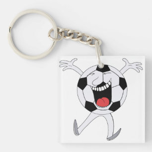 Porte-clés Mascotte Balle de Football qui Rit