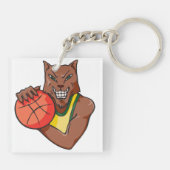 Porte-clés Mascotte de basket-ball sauvage Fierce (Dos)