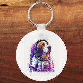 Porte-clés Mascotte de chien Astronout (Recto)
