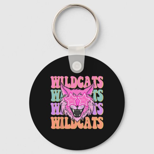 Porte-clés Mascotte de l'école Wildcats (Recto)