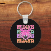 Porte-clés Mascotte de l'école Wildcats (Recto)