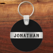 Porte-clés Masculine noir & Porte - clé Chrome (Recto)