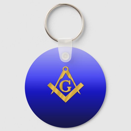 Porte-clés Mason Masonic avec bleu dégradé (Recto)