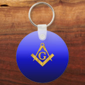 Porte-clés Mason Masonic avec bleu dégradé (Recto)